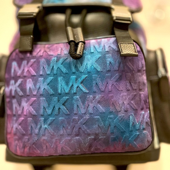 Authentic Michael kors embossed Denim Utility Cooper Men’s Backpack GalaxyColors - Picture 5 of 11